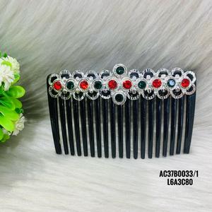 Peineta de Pelo ALANKEET CREATION, Diseño Geométrico/Floral, Mini, 8cm, Ligera, de Aleación de Zinc Chapada en Oro y Plata, Alta Calidad, a la Moda - Product Image 2