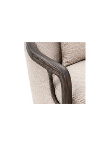 Midcentury Modern Tufted Upholstered Armchair Comfort Backrest Wood Frame <b>Fabric</b> Seat for Outdoor Villa Living Room Furniture - Product Image 6