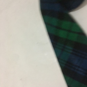 Corbata de tartán negro, a menudo hecha de poliéster, lana o poliviscosa, con los tradicionales colores verde oscuro y azul marino. - Product Image 5