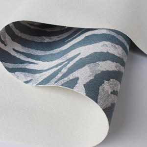 Zebra Skin Printed Pvc Faux Leather Embossed Feel of Real Cowhide PVC Leather for Shoes Bags Clothing - Product Image 3