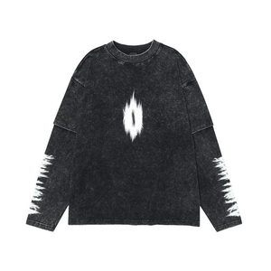 เสื้อยืด Urban Double Layer สำหรับสตรีทแวร์ลำลอง พร้อมบริการพิมพ์โลโก้และตัวเลือกการสร้างแบรนด์สำหรับแบรนด์เสื้อผ้าอิสระ - Product Image 1