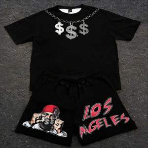 Camiseta y Pantalones Cortos Oversize de Moda para Hombre 2026, Camiseta de Impresión 3D de Gran Gramaje y Pantalones Cortos a Juego, Ropa Urbana, Fabricante Mayorista. - Product Image 1