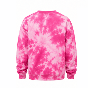 Sweat-shirt Tie-Dye Abstrait en Mélange de Coton, Col Rond, Vêtement Décontracté d'Hiver, Exportateur de Vêtements Personnalisés, Streetwear - Product Image 2