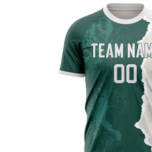 Tenues de football de haute qualité fabriquées au Pakistan, 100% polyester, style français, ensemble maillot de foot avec impression de nom, vente en gros OEM - Product Image 5