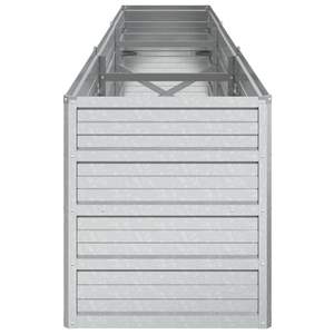 Lit surélevé de jardin en acier galvanisé 94.5 "x 15.7" x 17.7 "couleur argent - Product Image 5