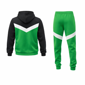 Conjunto Deportivo Personalizado para Hombre, Sudadera con Capucha Negra y Pantalones de Chándal de Algodón y Felpa, Ropa Deportiva Informal para Gimnasio y Entrenamiento - Product Image 4