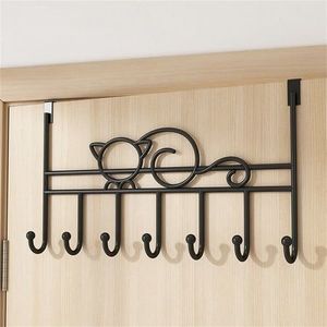 Colgador de puerta moderno de hierro, elegante organizador de pared para solución de almacenamiento en el hogar, cocina y baño - Product Image 4