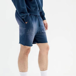 Shorts légers pour hommes en jean délavé, confortables, à taille élastique, pour la vente en ligne en gros - Product Image 2