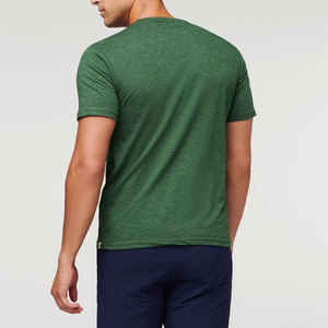Camiseta de Manga Corta para Hombre, Cuello Redondo, Color Verde, con Estampado Sólido, Corte Regular, Deportiva, 100% Algodón, Ecológica, de Secado Rápido - Product Image 3