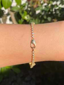 Pulseras de tenis con diamantes cultivados en laboratorio redondos de 2 quilates, oro macizo de 10K, 14K, 18K, engaste de garras, 7 pulgadas, solitario, para novia, uso diario, joyería fina de lujo - Product Image 5