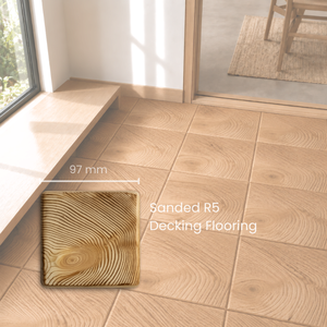 Tarima de Madera de Teca de Tres Capas de Calidad Premium, Resistente a la Intemperie, para Exteriores, con Sistema de Bloqueo Doble - Product Image 3
