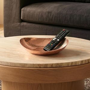 Vase de table en cuivre fait main, design rustique, bol décoratif, 25 pouces - Product Image 4