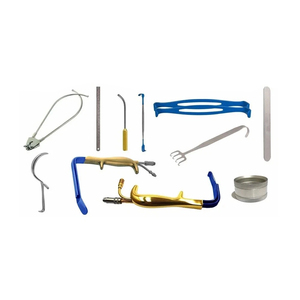 Juego de Instrumentos Quirúrgicos de Acero Inoxidable Chapado en Oro de Alta Calidad con Certificación CE Clase II para Aumento de Senos Manual, 38 Piezas - Product Image 5