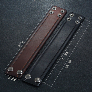 New Design Vintage Wide Genuine Leather Bracelet High Quality Simple Wristband <b>Mens</b> Jewelry <b>Bangles</b> - Product Image 6