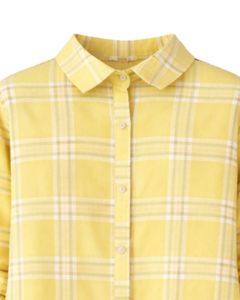 Vestido Camisero Largo a Cuadros Amarillo Personalizado para Mujer, Vestido Midi Casual a Cuadros con Botones, Fabricante Mayorista Personalizado - Product Image 3