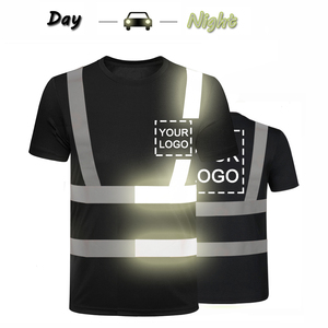 เสื้อยืดนิรภัยสะท้อนแสงสีเขียวมะนาว แถบสะท้อนแสง โลโก้สั่งทำ ใช้ได้ทั้งกลางวันและกลางคืน - Product Image 4