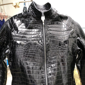 <b>Men's</b> Embossed Genuine <b>Leather</b> <b>Jacket</b> for Zipper Biker Outerwear Winter Windproof Breathable OEM Service Customized - Product Image 1