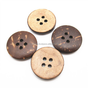2 boutons de coquille de noix de coco naturelle, boutons de chemises à coudre coco, vente en gros, fabriqué au Vietnam - Product Image 3