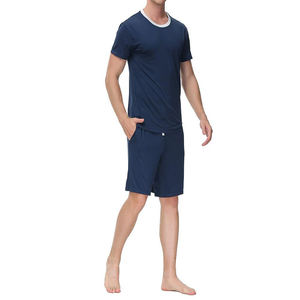 Ensemble deux pièces short et t-shirt en coton respirant pour homme – Nouvelle collection été – Ensemble short et t-shirt à manches courtes respirant pour homme - Product Image 3