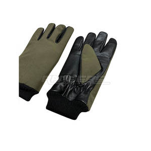 Leather Fashion <b>Gloves</b> Premium Sheepskin Waterproof Canvas Wrist Length Outdoor Sporty Style Mens Winter <b>Gloves</b> - Product Image 2