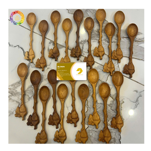 Wholesale Heart Shape <b>Coffee</b> Acacia Wood Spoons <b>Scoop</b> Utensils, Durable Dinnerware Set Wooden Mixing Spoon - Product Image 3