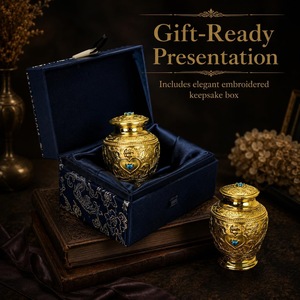 Premium <b>Metal</b> Cremation Urn for Human Ashes, Classic Durable Memorial Container with Elegant Finish - Product Image 5