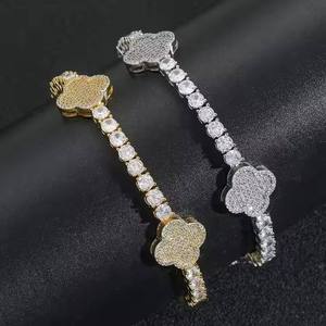 Luxury VVS Moissanite Diamond Iced Out Cuban Link Hip Hop Bracelet <b>for</b> <b>Men</b> 925 Sterling Silver Custom Jewelry Available <b>for</b> Sale - Product Image 2