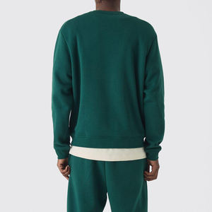 Sudadera con capucha de invierno para hombre, de poliéster/algodón, forro polar, transpirable, con logotipo personalizado bordado, color sólido, cuello redondo. - Product Image 2