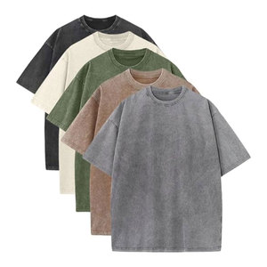 Paquete de Camisetas Unisex de Algodón, Manga Corta, Estilo Vintage, Colores Variados, Cómodas, Básicas, para Uso Diario - Product Image 4