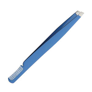 Premium Durable Stainless Steel <b>Pointed</b> Tip Comb Tweezer Dual Function Luxury Handmade Eyebrow Shaping Beauty <b>Tool</b> - Product Image 4