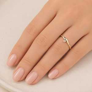 Bague de fiançailles en or massif 10K 14K 18K avec diamant de laboratoire rond brillant de 0,02 ct certifié IGI, couleur E VVS - Product Image 4
