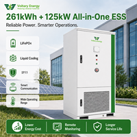 Système de stockage d'énergie hors réseau hybride solaire diesel BESS LiFePO4 refroidi par liquide 125 kW 261 kWh pour fermes, entrepôts et usines