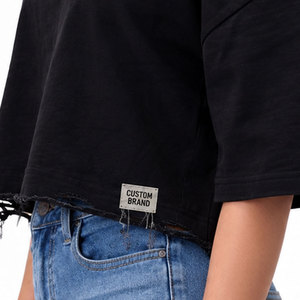 T-shirts courts pour femmes en coton, style tendance, dernière collection, vente chaude, vêtements pour femmes - Product Image 4