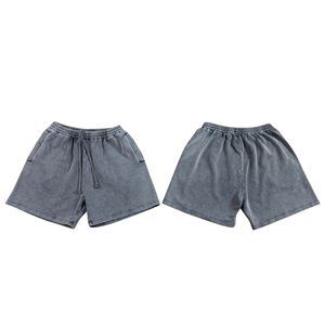 กางเกงขาสั้นผู้ชายสำหรับกิจกรรมกลางแจ้ง ระบายอากาศได้ดี ผ้าฝ้าย 100% ลุคแบบซักแล้ว ทรงหลวม มีเชือกผูก เอวสม็อค เหมาะสำหรับสตรีทแวร์และกิจกรรมกลางแจ้ง - Product Image 2
