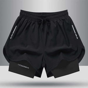 Pantalones Cortos Casuales Color Verde Cazador para Hombre, Tendencia 2026, Estilo Minimalista de Lujo, Pantalones Cortos Deportivos con Logotipo Personalizado, Ropa Deportiva Profesional - Product Image 3