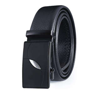 Cinturón de Vestir de Cuero para Hombre, Nuevo y Moderno, Hebilla de Aleación, Transpirable, Ajustable, de Cuero Vacuno Genuino, Suave, Informal, con Hebilla de Pin - Product Image 1