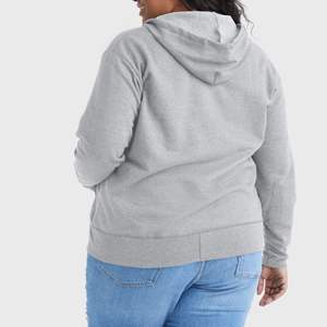 Sudadera con capucha personalizada para mujer, con cremallera completa, manga larga, estampada, transpirable, para invierno, venta al por mayor OEM - Product Image 2