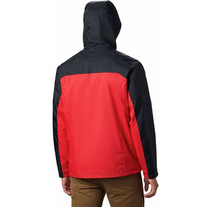 Veste de pluie à capuche pour homme, couleur verte et jaune, imperméable, décontractée, pour le printemps, vêtements d'extérieur, coupe régulière, fermeture éclair - Product Image 2