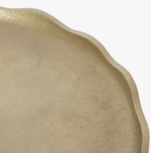Plateau de service décoratif rond en métal doré de luxe avec pieds, plat central moderne pour la décoration de la maison, hôtel, restaurant, cadeau - Product Image 5