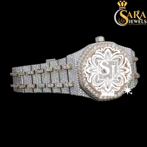 Reloj Analógico Sara Jewels de Alta Calidad con Esfera de Cuarzo Japonés, Diamante Moissanite VVS, Correa de Acero Inoxidable de 20 mm, Estilo Hip Hop - Product Image 3