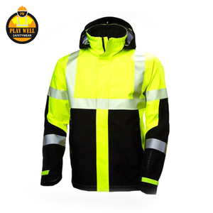 Custom Waterproof Construction Hi Vis Work Wear Winter <b>Jacket</b> Heavy <b>Worker</b> Reflective Safety Workwear High Visibility <b>Jacket</b> - Product Image 3