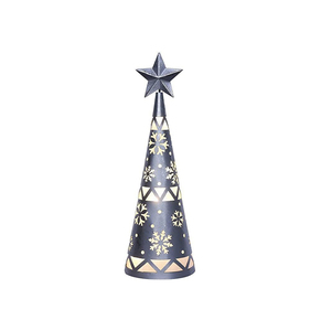 Árbol de Navidad Metálico Moderno para Mesa, Decoración en Forma de Árbol, Tamaño Pequeño, Duradero para Interiores, Estilo Pino de Aluminio - Product Image 4