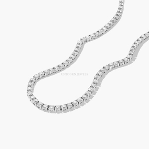 สร้อยคอเพชรแล็บโกรว์ 0.50 กะรัต ทรงกลมเจียระไนแบบบริลเลียนท์ สีเหลืองโรส ทองคำขาว เครื่องประดับคุณภาพสูง ผู้จัดจำหน่ายส่งออก - Product Image 5