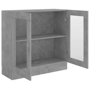 Vitrine et armoire à vaisselle en bois d'ingénierie gris béton 32.5x12.0x31.5 - Product Image 5