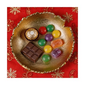 Cuenco de diseño con acabado dorado, ideal para mesas de café, espacios de comedor y decoración moderna del hogar, hecho a mano en India. - Product Image 6