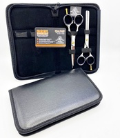 Coupe et Ciseaux Amincissants Kit Ensemble De Ciseaux De Coiffure avec Rasoir et Peigne Pochette En Cuir Salon Professionnel 6 "HARL-8001