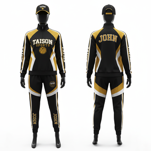 Chándal de Entrenamiento de Baloncesto para Mujer, 320 GSM, Forro Polar de Poliéster Premium, Diseño con Paneles Morados y Amarillos, Logotipo Bordado Personalizado - Product Image 6