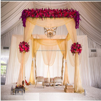 Décoration de Mandap de Mariage Élégante et Durable avec Emballage Personnalisé en Plastique Renforcé de Fibres, Expédition Maritime