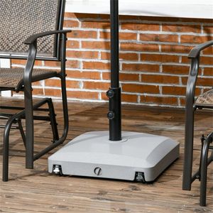 Base per Ombrellone Quadrato da Giardino in Acciaio Inossidabile per Patio, Ristorante, Hotel, Spiaggia, Piscina, Raggio 3m, Struttura in Acciaio - Product Image 2
