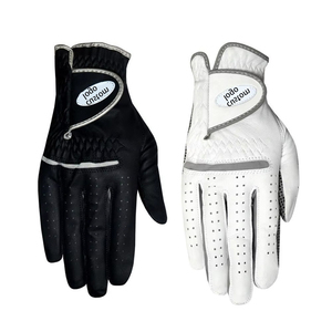 Gant de golf en cuir véritable pour droitier, antidérapant, respirant, évacuant l'humidité, à doigts entiers, avec sangle de poignet réglable - Product Image 2